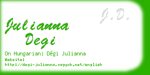 julianna degi business card